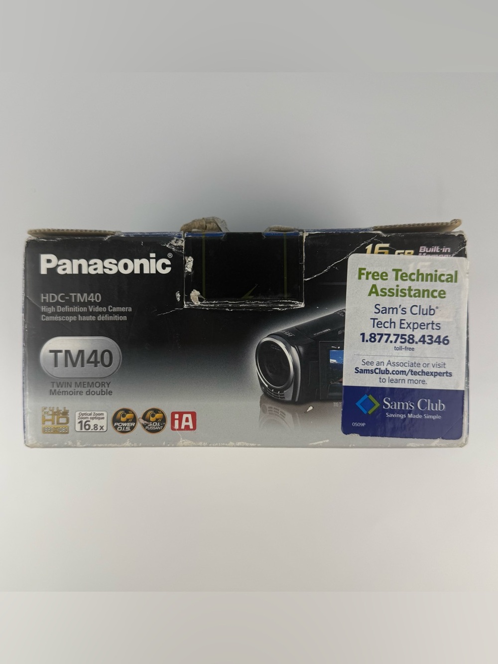 New Panasonic HDC-TM40 HDCTM40 HD Camcorder 16GB Built-in Memory Black